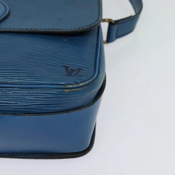 LOUIS VUITTON Epi Cartouchiere MM Shoulder Bag Blue - Picture 7 of 15